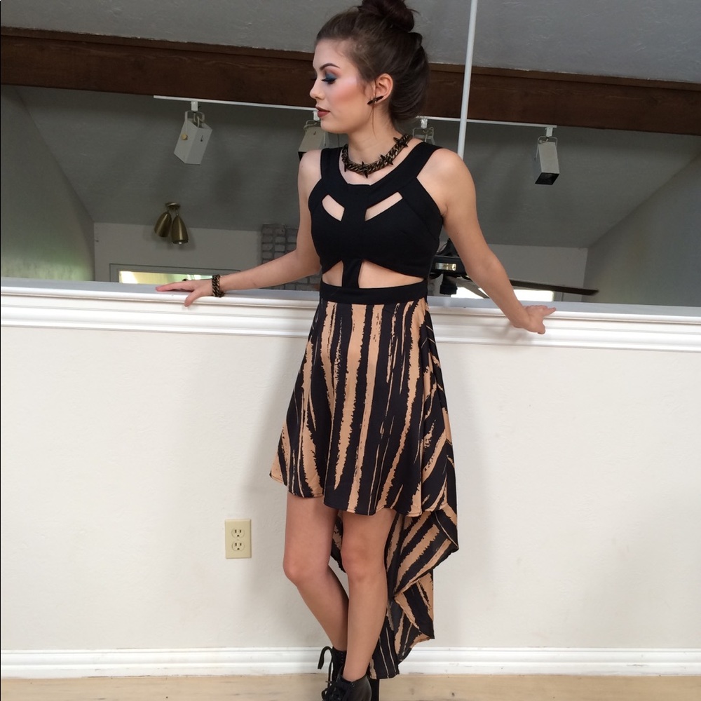 High low cutout dress